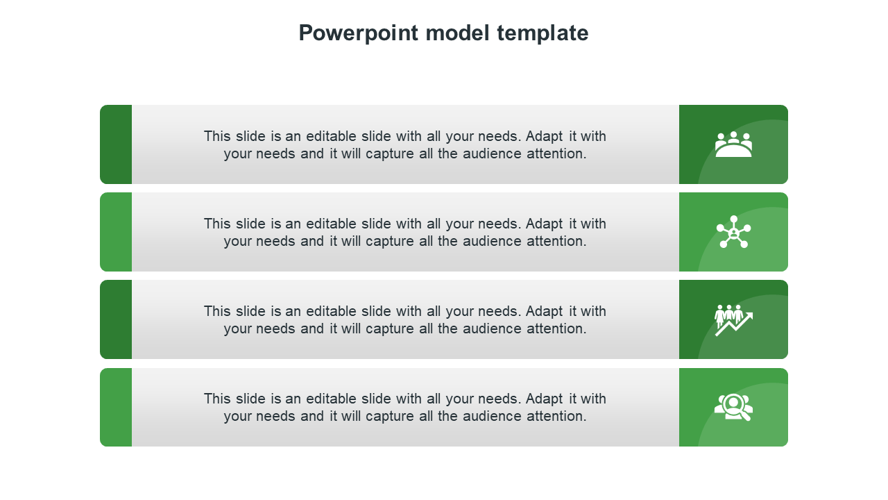 powerpoint model template-green